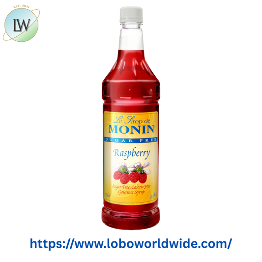 Monin Sugar Free Raspberry Flavoring / Fruit Syrup 1 Liter