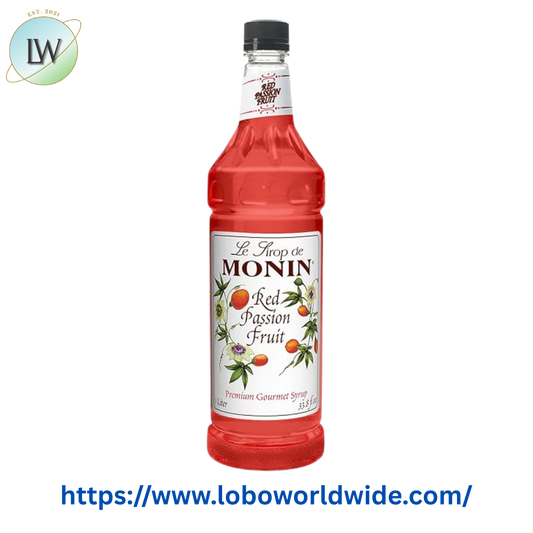 Monin Premium Red Passion Fruit Flavoring Syrup 1 Liter