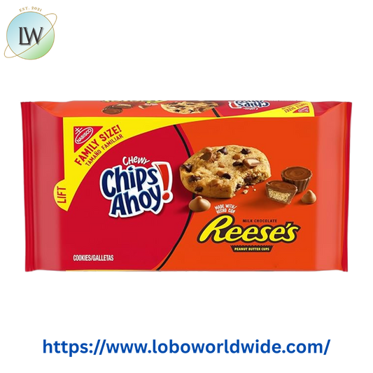 CHIPS AHOY! Chewy Chocolate Chip Cookies with Reese's Peanut Butter Cups, Family Size, 14.25 oz