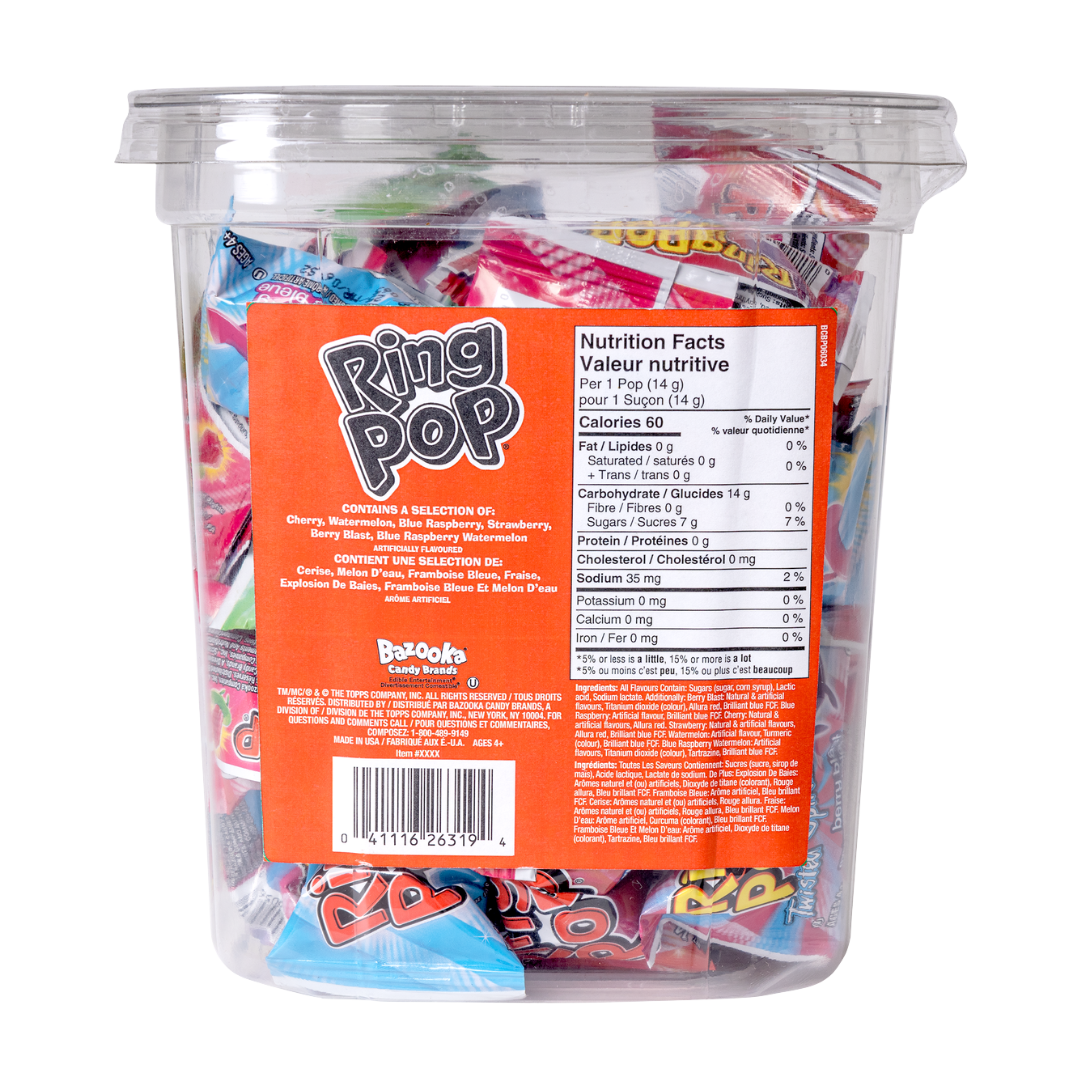 Ring Pop Variety Pack, 40 pk., 560 Grams