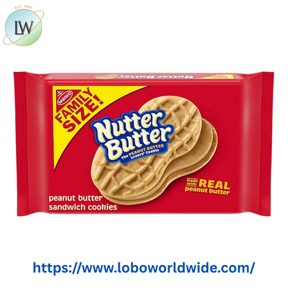 Nutter Butter Family Size Peanut Butter Sandwich Cookies, 16 oz