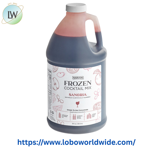 Narvon Sangria Frozen Cocktail Mix Concentrate 1/2 Gallon
