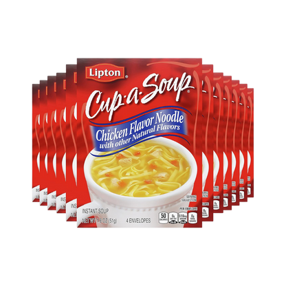 Lipton Cup-a-Soup Instant Soup Made With Real Chicken Broth 1.8 oz, (12 Pack)