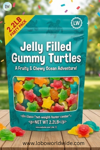 Jelly Filled Gummy Turtles (Various Sizes)