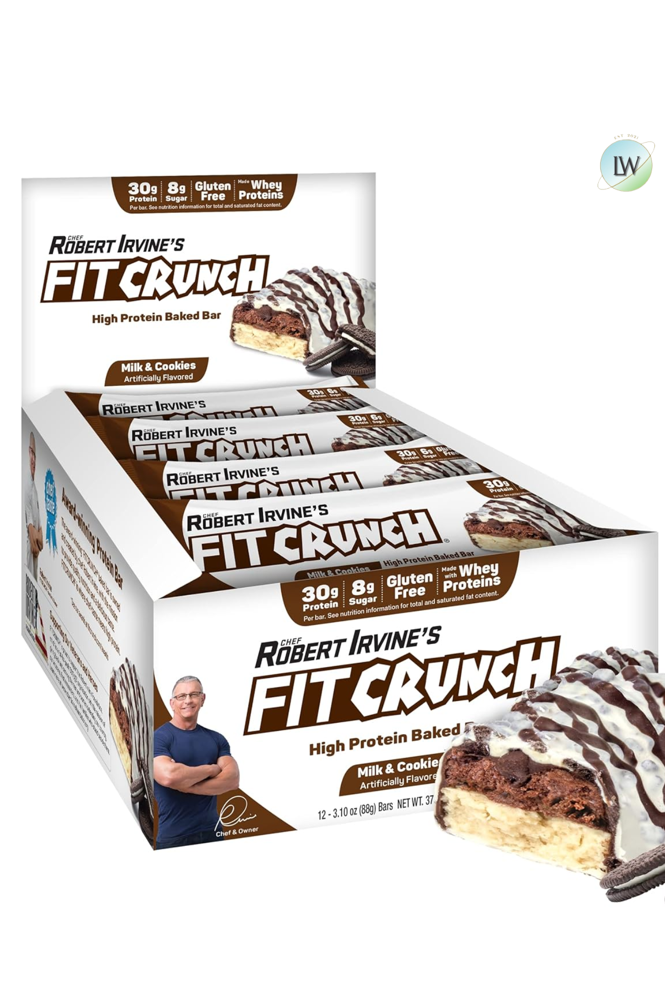FITCRUNCH High Protein Baked Bar, 3.10 oz (Pack of 12)