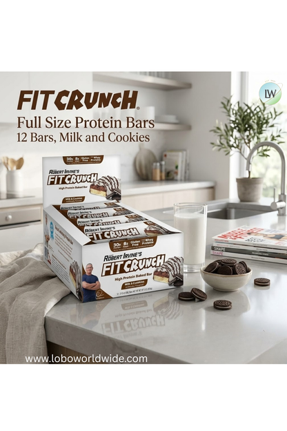 FITCRUNCH High Protein Baked Bar, 3.10 oz (Pack of 12)
