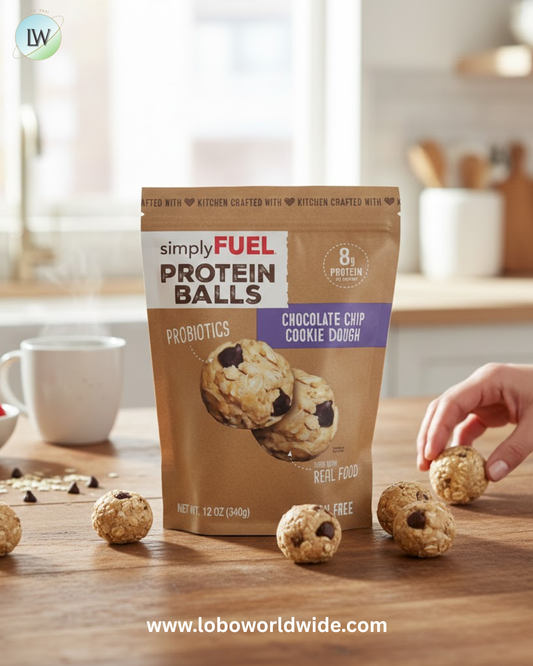 simplyFUEL Chocolate Chip Cookie Dough Protein Balls, 12 Ounce