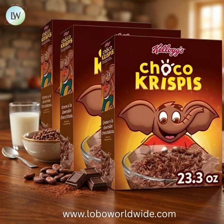 Kellogg's Choco Krispis Breakfast Cereal, 9 Vitamins and Minerals, Kids Snacks, Original, 23.3oz Box (1 Box)