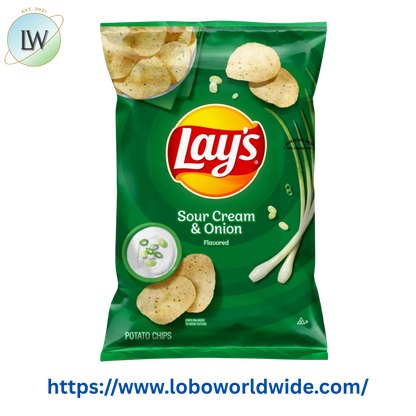 Lay's Sour Cream & Onion Flavor Potato Chips, 7.75 oz Bag