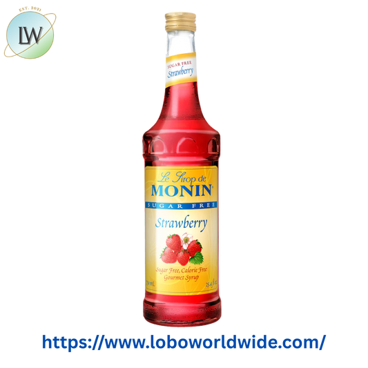 Monin Sugar Free Strawberry Flavoring / Fruit Syrup 750 mL