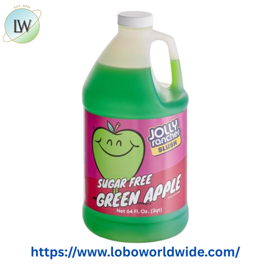 Jolly Rancher 1/2 Gallon Sugar Free Green Apple Slushy 5:1 Concentrate