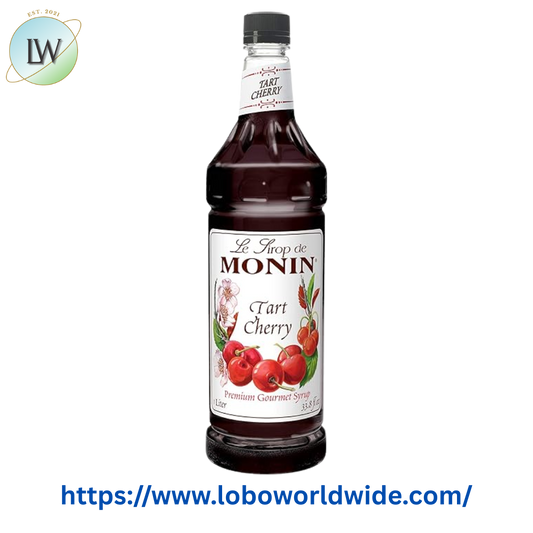 Monin Premium Tart Cherry Flavoring Syrup 1 Liter