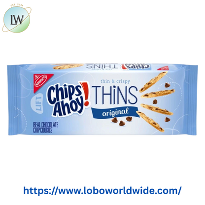 (3 pack) CHIPS AHOY! Thins Original Chocolate Chip Cookies, 7 oz