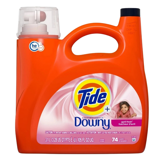 Tide Liquid Laundry Detergent with Touch of Downy, April Fresh, 74 loads, 115 fl oz