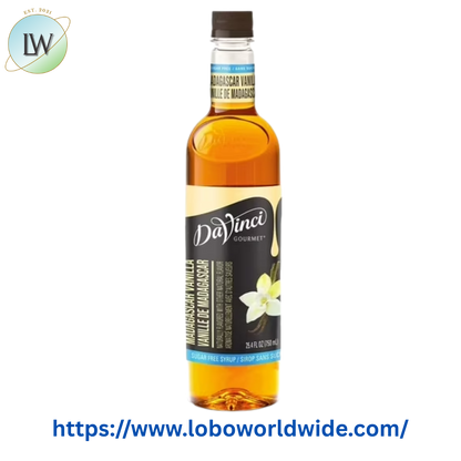 DaVinci Gourmet Sugar Free Madagascar Vanilla Flavoring Syrup 750 mL