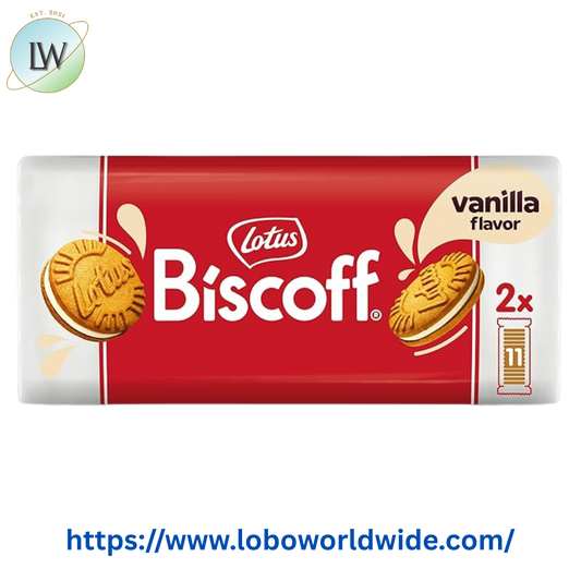 (4 pack) Biscoff Vanilla Cream Sandwich Cookies, 2 fresh packs (11 cookies per pack) 7.76oz net wt