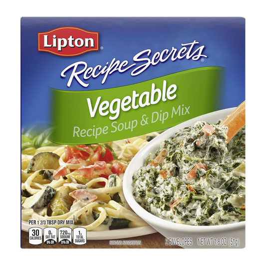 Recipe Secrets Lipton Recipe Soup and Dip Mix, Vegetable 1.8 oz, (12 Packs)