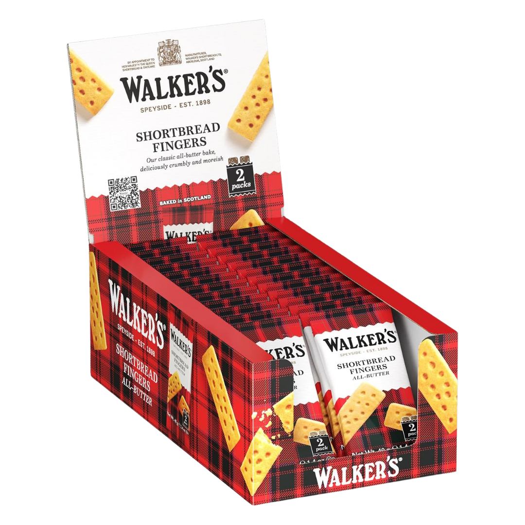 Walkers Shortbread Fingers, 2-Count Cookies Packages (Pack of 24)