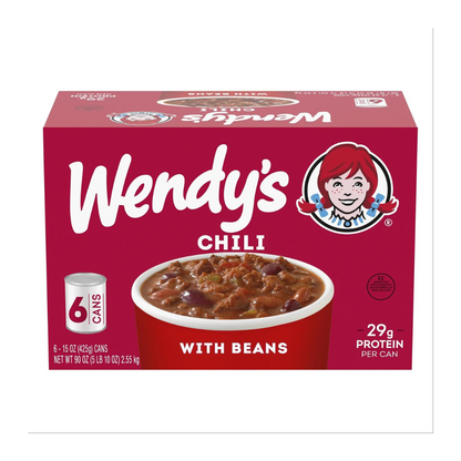 Wendy's Chili With Beans, 15 oz., 6 pk.