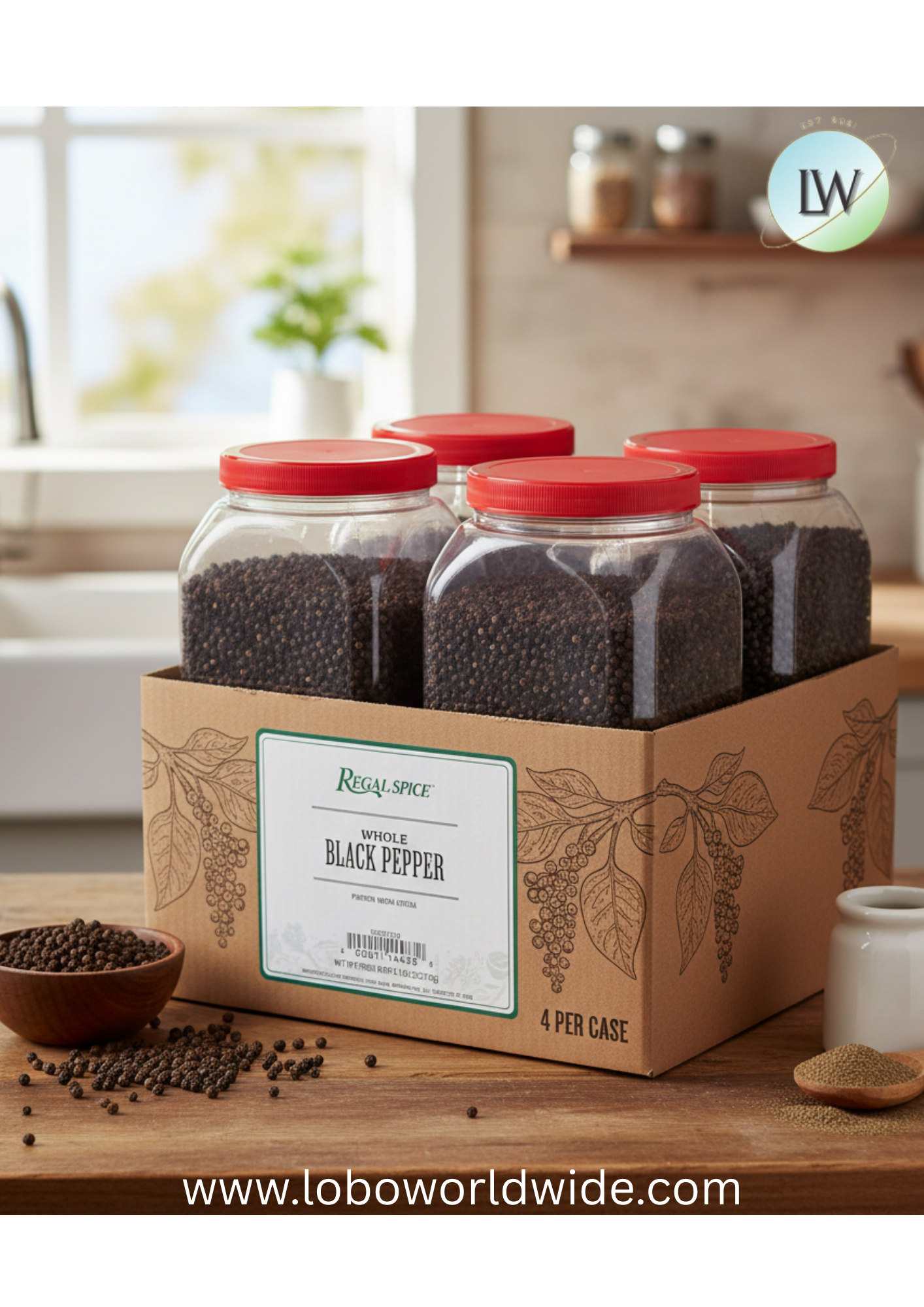 Regal Whole Black Peppercorn - 5 lb.