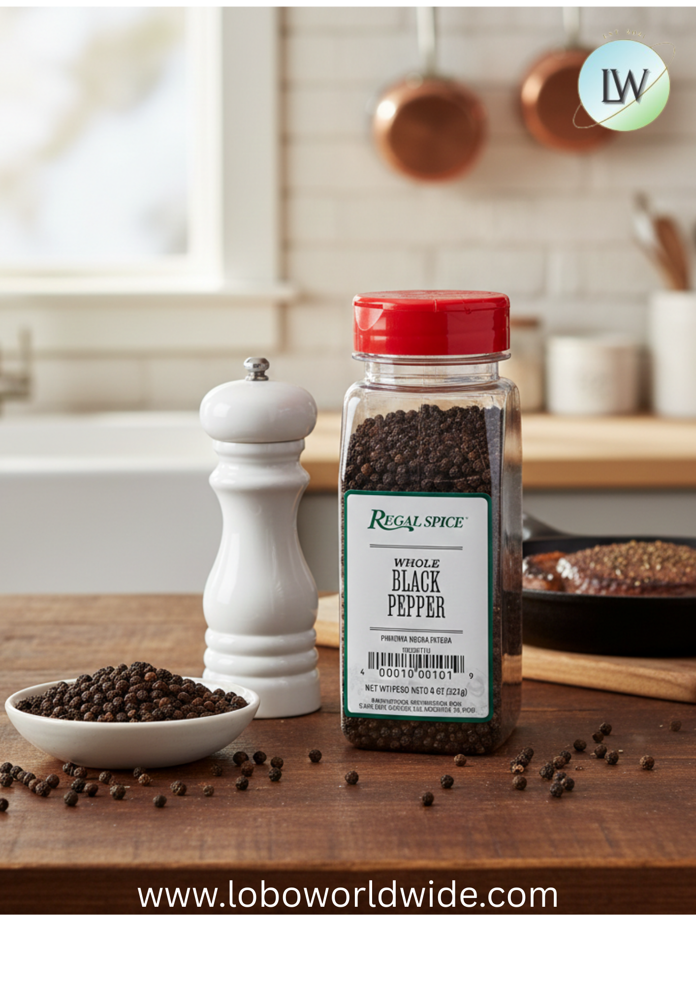 Regal Whole Black Peppercorn - 5 lb.