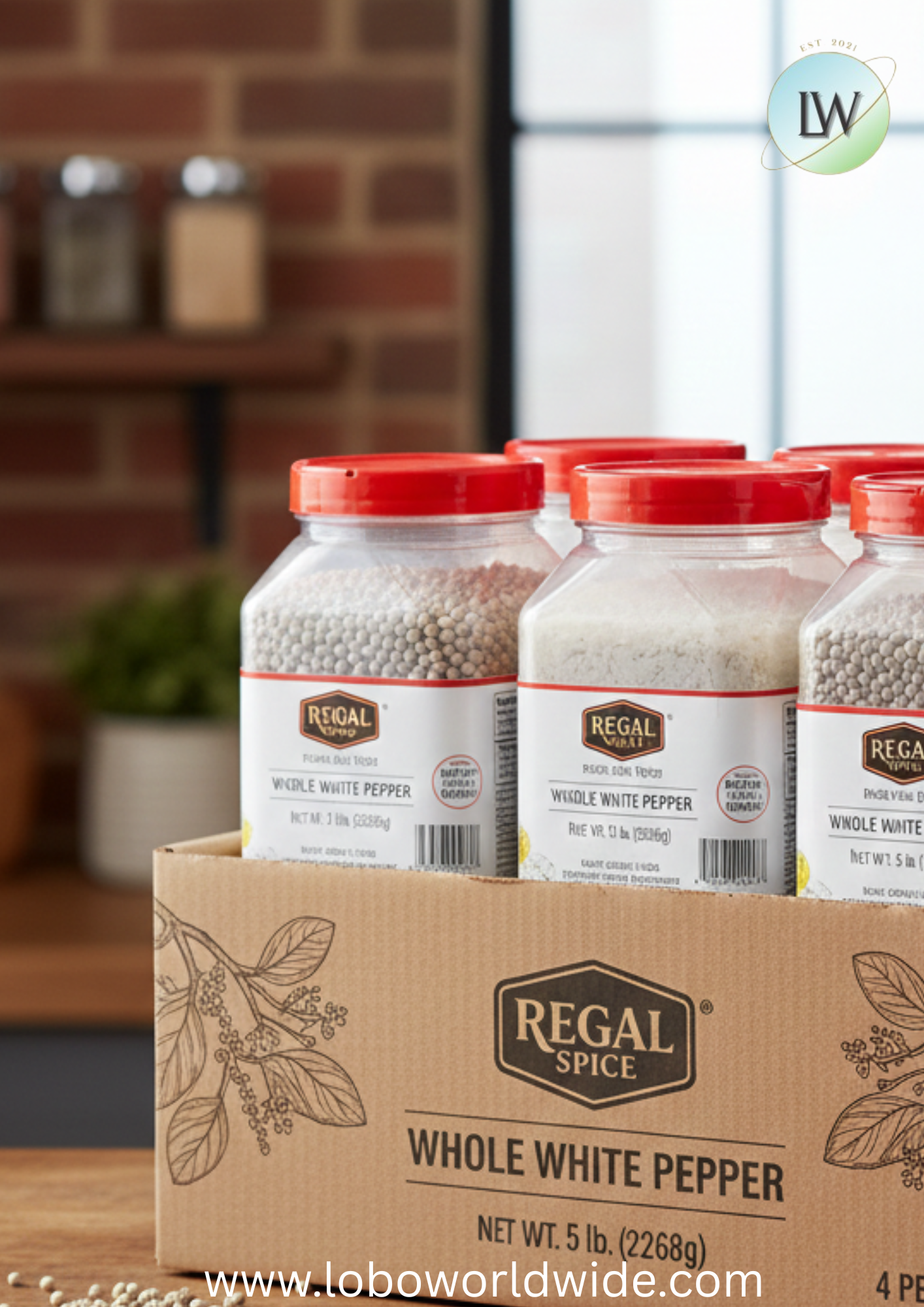 Regal Whole White Peppercorn (Various Sizes)