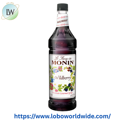 Monin Premium Wildberry Flavoring Syrup 1 Liter