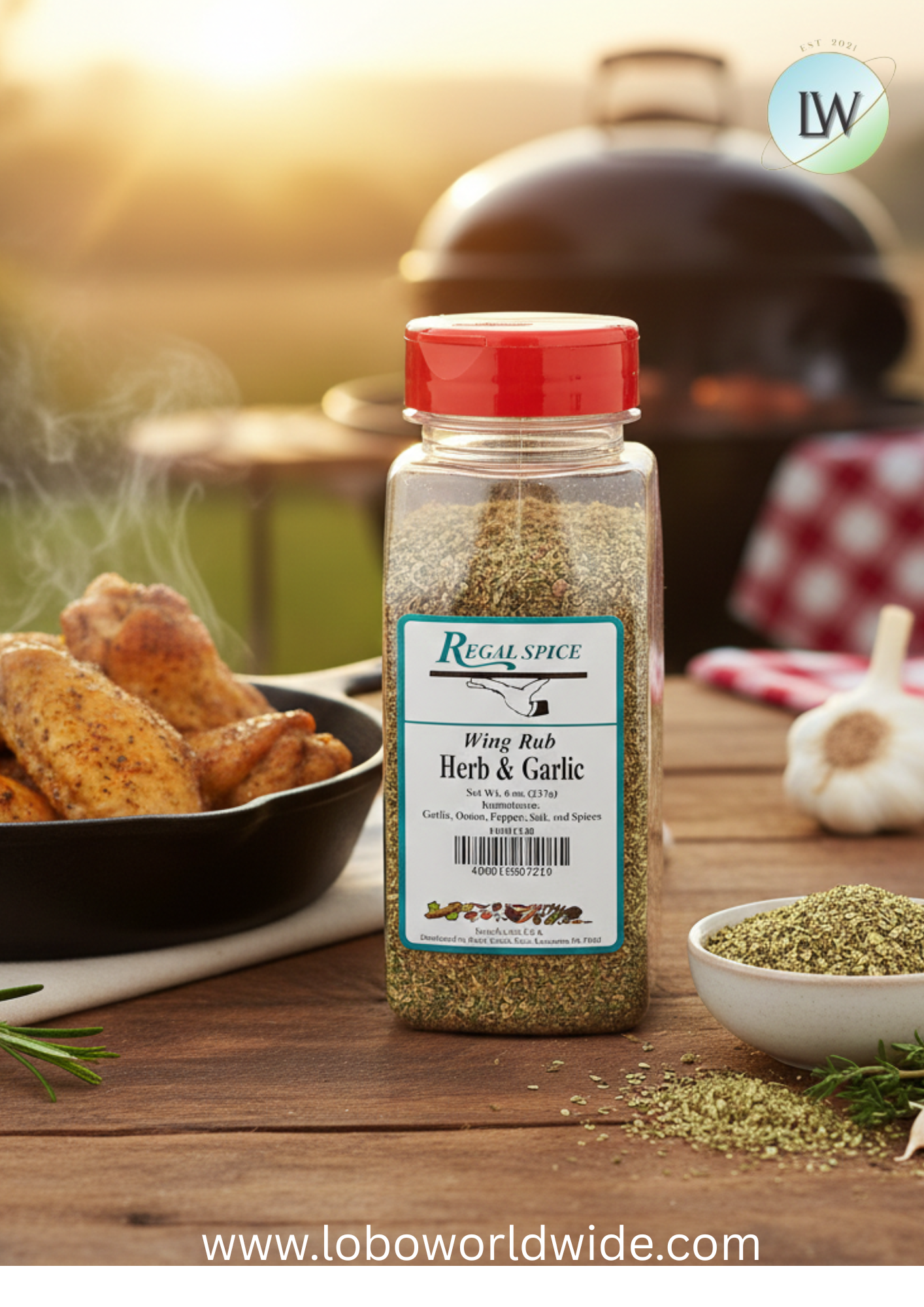 Regal Garlic and Herb Wing Rub 6 oz.