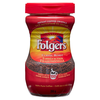 Folgers Classic Roast Instant Coffee (Various Sizes)