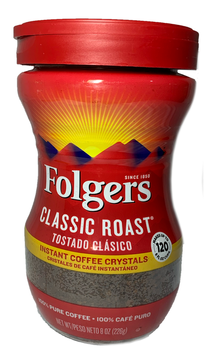 Folgers Classic Roast Instant Coffee (Various Sizes)