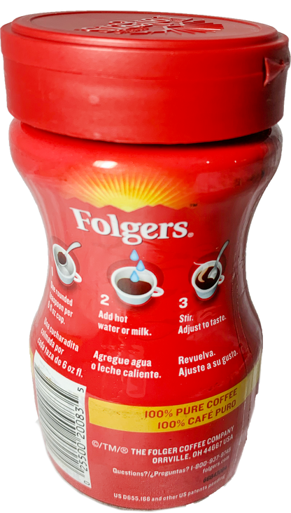 Folgers Classic Roast Instant Coffee (Various Sizes)