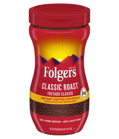 Folgers Classic Roast Instant Coffee (Various Sizes)