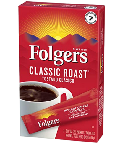 Folgers Classic Roast Instant Coffee (Various Sizes)