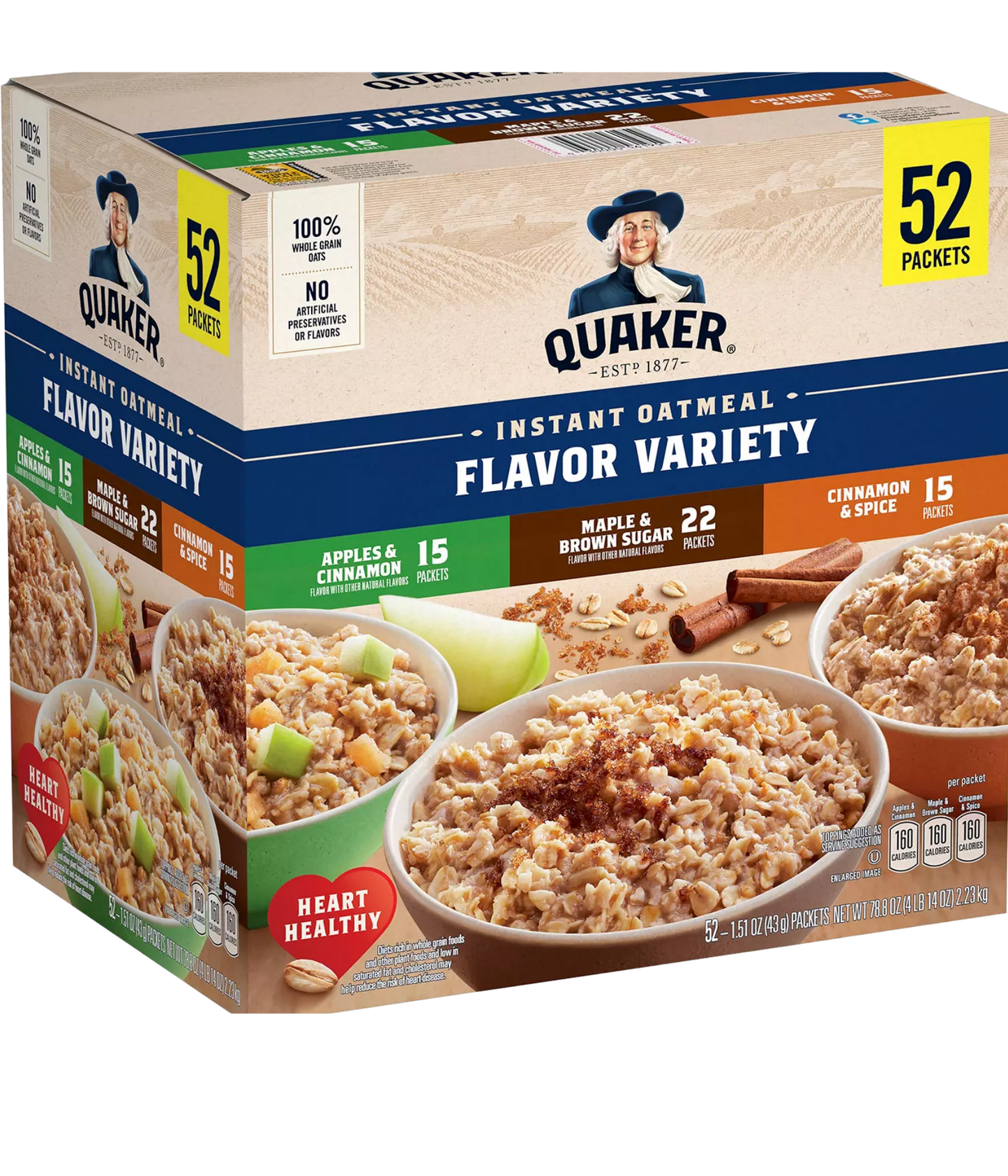 Quaker Instant Oatmeal Variety Pack 52 pk