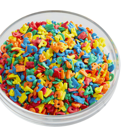 Regal Rainbow Alphabet Sprinkles 5 lb.