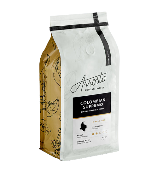Arrosto Colombian Supremo Single Origin Whole Bean Coffee 2 lb.