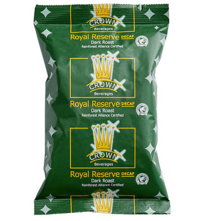 Crown Beverages Royal Reserve Sumatra Decaf Coffee Packet 2.75 oz. - 24/Case