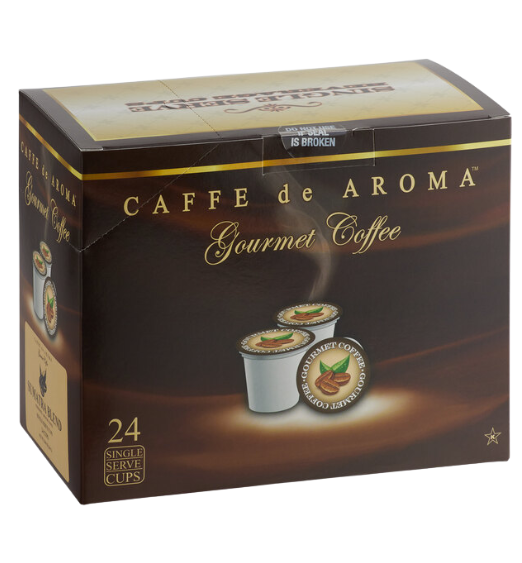 Caffe de Aroma Sumatra Blend Coffee Single Serve Cups - 24/Box
