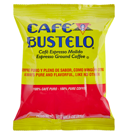 Cafe Bustelo Espresso Ground Coffee Packet 2 oz. - 30/Case