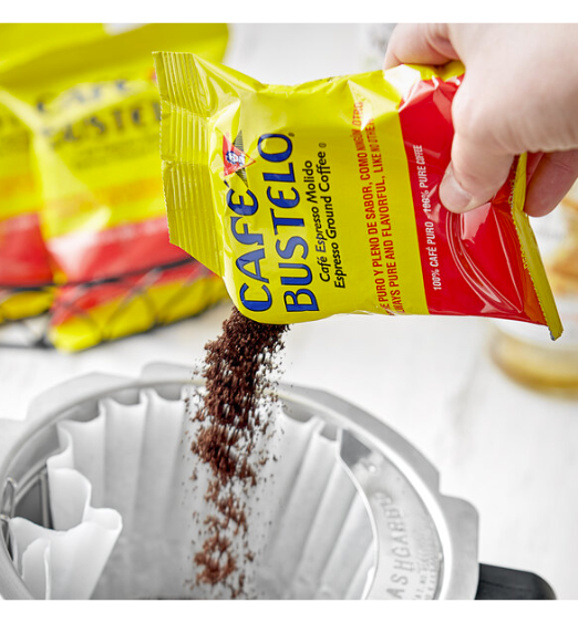 Cafe Bustelo Espresso Ground Coffee Packet 2 oz. - 30/Case