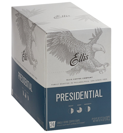 Ellis Presidential Coffee Single Serve Cups - 24/Box