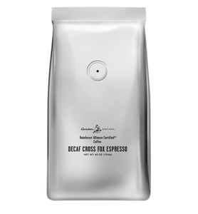 Caribou Coffee 2.5 lb. Cross Fox Whole Bean Decaf Espresso - 4/Case
