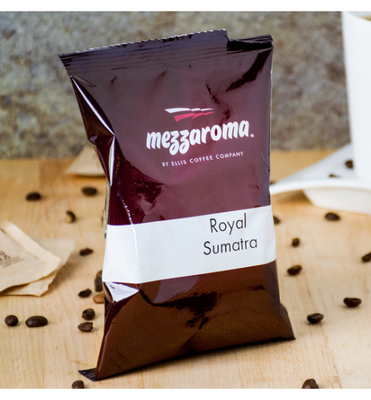 Ellis Mezzaroma 2.5 oz. Royal Sumatra Coffee Packet - 24/Case