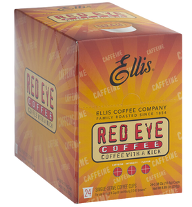 Ellis Red Eye High Caffeine Coffee Single Serve Cups - 24/Box