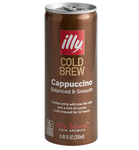 illy Cold Brew Latte Cappuccino 8.45 fl. oz. - 12/Case
