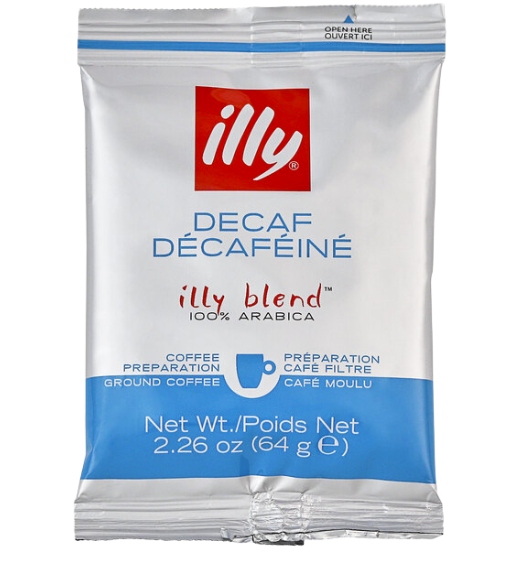 Illy Decaf Classico Coffee Packet 2.26 oz. - 48/Case