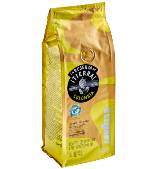 Lavazza Tierra! Colombia Coarse Ground Coffee 8 oz. - 6/Case