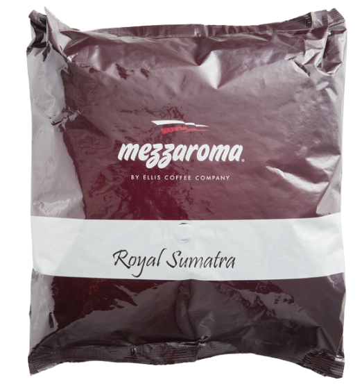 Ellis Mezzaroma Royal Sumatra Whole Bean Coffee 2 lb. - 5/Case