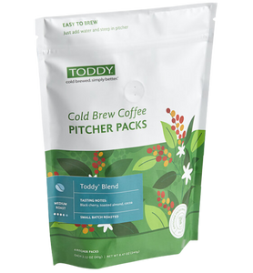 Toddy Blend Decaf Cold Brew Coffee Pitcher Packs 0.75 Gallon - 12/Case