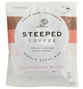 Steeped Coffee California Blend Coffee Single Serve Bag - 100/Case